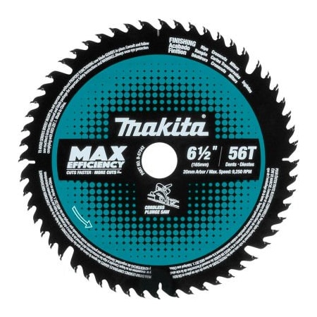Makita Makita Carbide-Tipped Max Effcy Cordless Plunge Saw Blade, Wood, MDF, Laminate, 6-1/2in, 56 TPI B-57342
